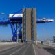 Impressive new port crane ArcelorMittal sails into North Sea Port
