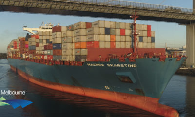 Largest container vessel Maersk Skarstind visits Port of Melbourne