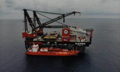 Maiden trip for world's most sustainable crane vessel Sleipnir