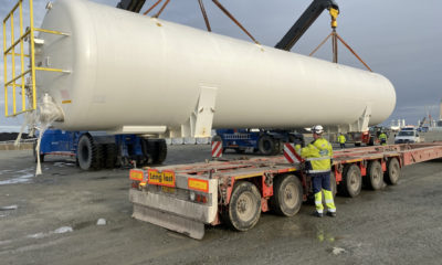 Successful delivery of storage tanks
