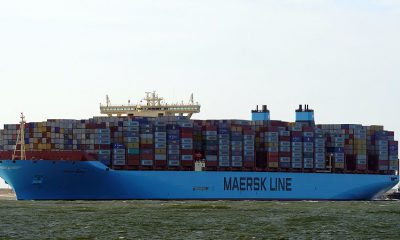 Maersk will operate the world’s first carbon neutral liner vessel by 2023. Image: Wikimedia/ kees torn