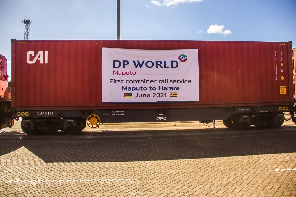 DP World Maputo launches first dedicated logistics rail service between Maputo and Harare. Image: DP World