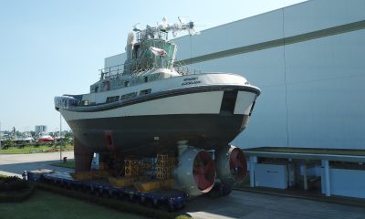 Damen made a milestone in the construction of the RSD-E Tug 2513. Image: Damen
