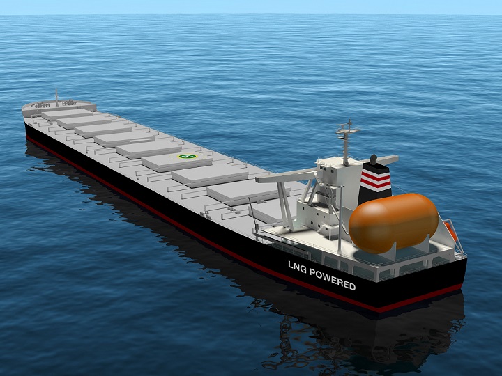 NYK to build company’s first LNG-fueled capesize bulk carrier. Image: NYK Line