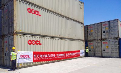 OOCL Logistics and OOCL launched a new multi-modal container service. Image: OOCL