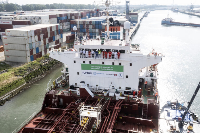 Tufton and GoodFuels successfully complete biofuel voyage to accelerate sustainability in shipping. Image: GoodFuels