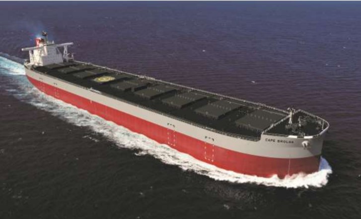 K-Line received delivery of a bulk carrier "CAPE BROLGA" . Image: "K" Line