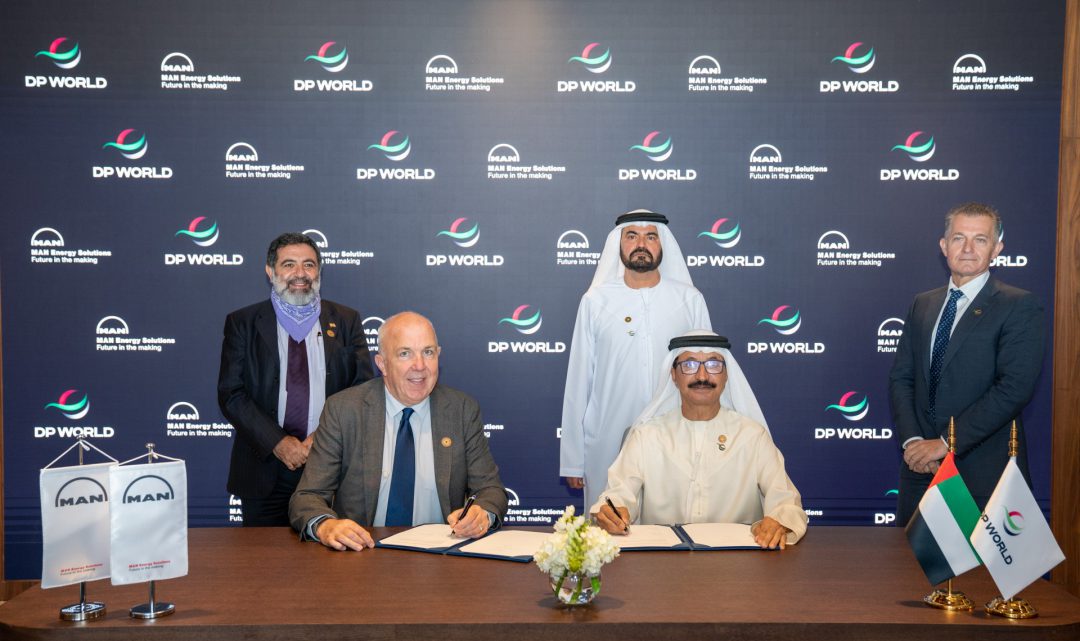 MAN Energy Solutions and DP World sign cooperation agreement. Image: DP World