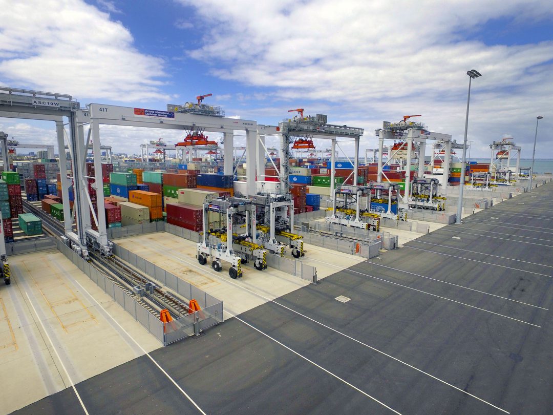 Kalmar to deliver six Automatic Stacking Cranes to assist VICT extend yard capacity in Melbourne. Image: Kalmar