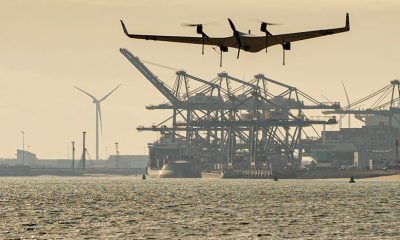 Successful pilot with long-range drone in the port of Rotterdam. Images: Port of Rotterdam