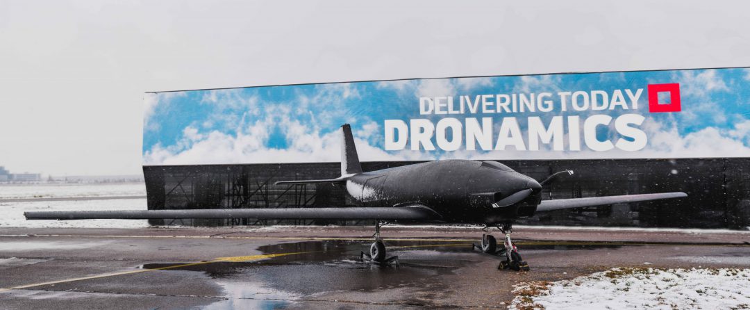 DRONAMICS unveiled first production Black Swan aircraft – ushering in a new era for the global freight industry. Image: DRONAMICS