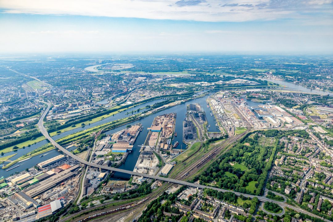 Energy transition – Europe’s first climate-neutral container terminal based on hydrogen technology is being built in the Port of Duisburg. Image: Port of Duisport