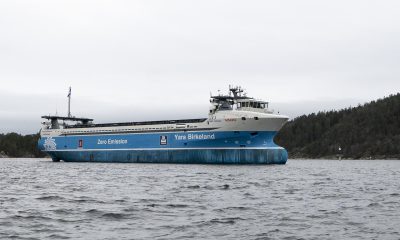 Yara Birkeland, world’s first 100% electric & autonomous e-container ship. Image: Leclanché SA