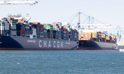 CMA CGM and TotalEnergies launch port of Marseille Fos’ first ship-to-containership LNG bunkering operation. Image: CMA CGM