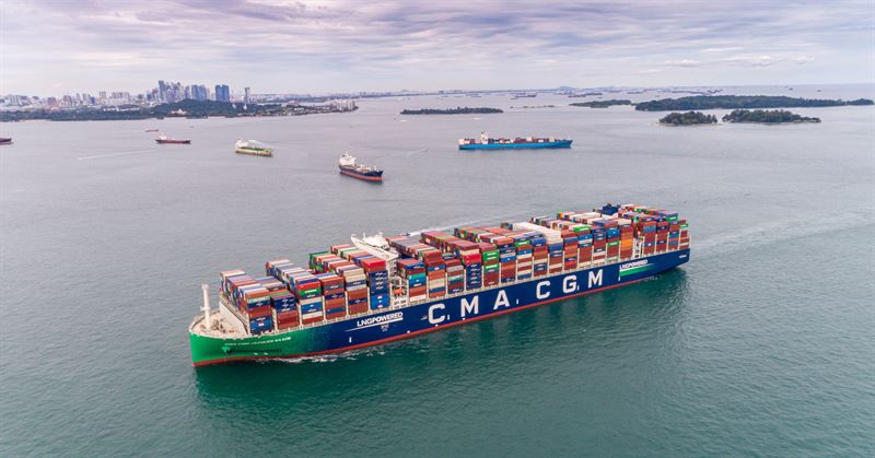 Wartsila technologies for 12 LNG-fuelled container ships support CMA CGM in decarbonising their maritime operations. Image: Wartsila