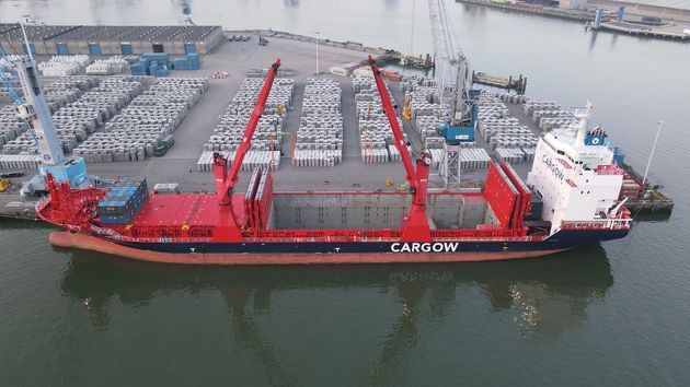 Pilot for mobile shore-based power on hydrogen with Cargow at Steinweg. Image: Port of Rotterdam