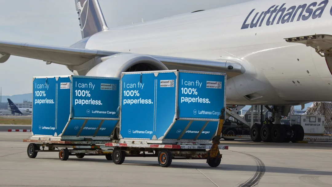 Lufthansa Cargo now only flies with electronic air waybills. Image: Lufthansa Cargo