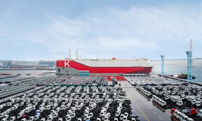 “K” LINE Group’s Yokohama Daikoku C-4 Terminal starts operation. Image: "K" LINE