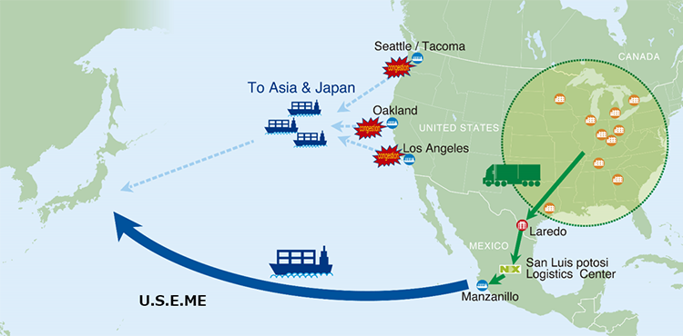 Nippon Express USA launches 'US EXPORT SERVICE Via MEXICO'. Image: Nippon Express
