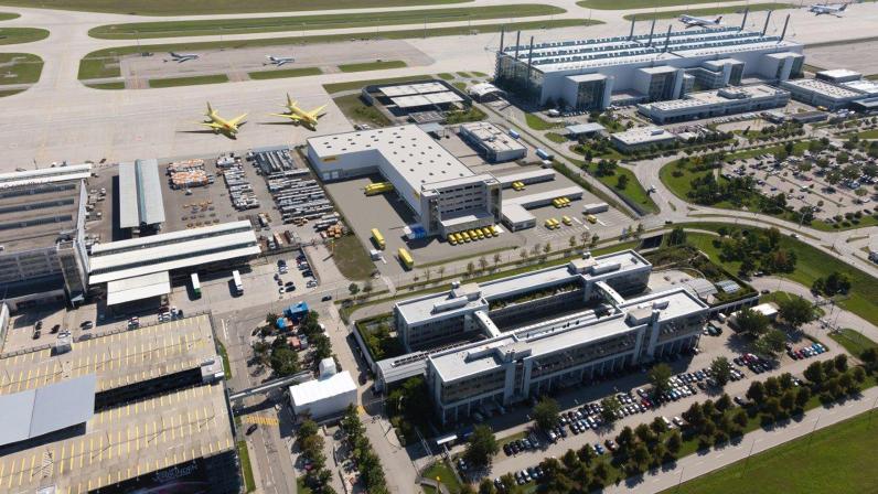 DHL Express officially starts construction of its new Munich airport facility. Image: DHL Express