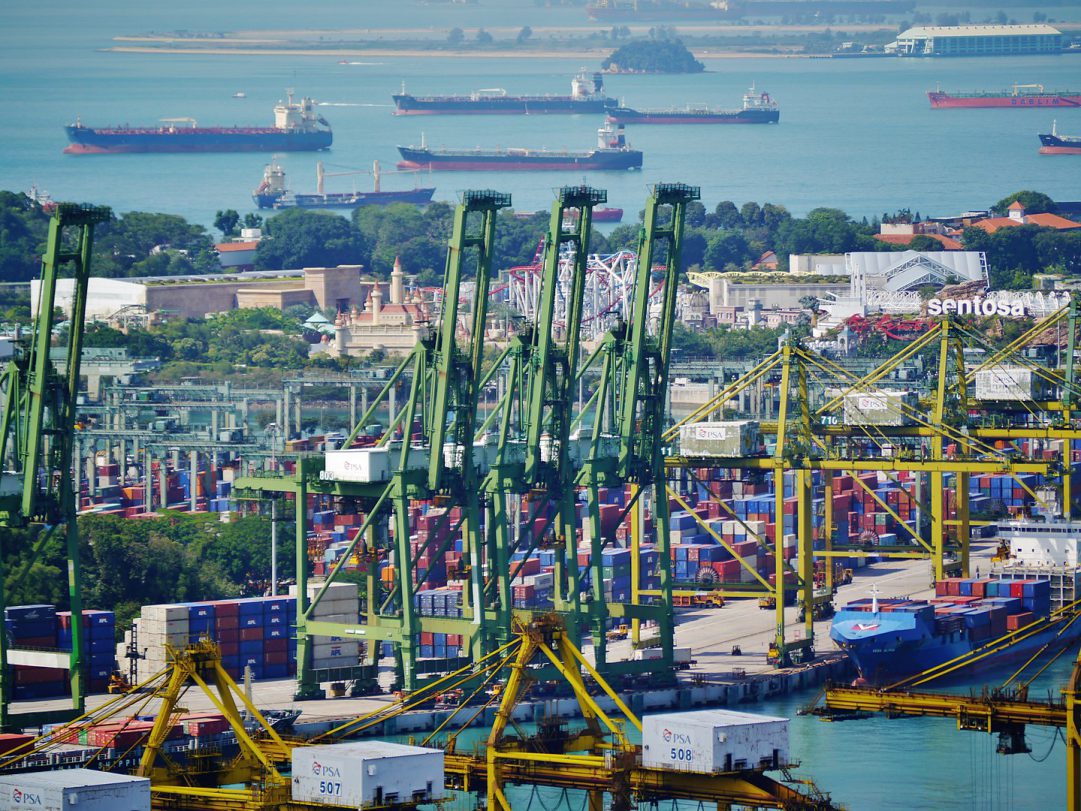 Singapore Port partners with IMDA to develop 5G coverage at sea. Image: Wikimedia-Zairon
