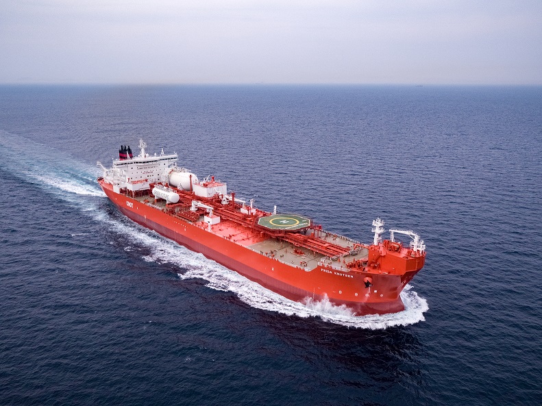 NYK Line's dual-fuel LNG shuttle tanker delivered. Image: NYK Line
