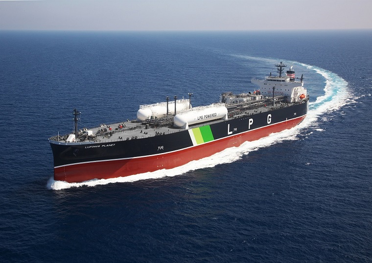 First LPG dual-fuel VLGC for Astomos named “Lupinus Planet”. Image: NYK Line
