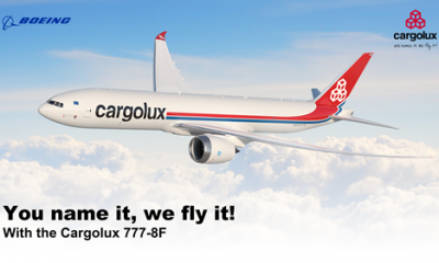 Boeing and Cargolux finalizes order of 777-8 Freighters. Image: Cargolux