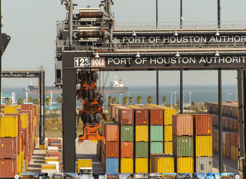 Port of Houston shows growth in container volumes by 18%. Image: Port Houston