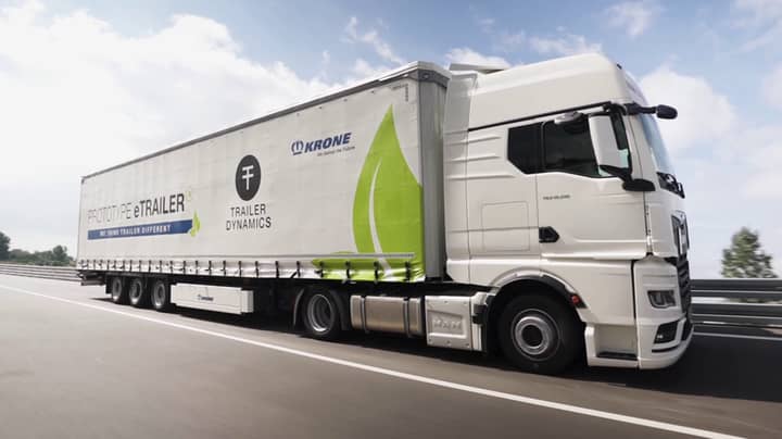 DB Schenker to use eTrailers for decarbonizing long hauls. Image: DB Schenker