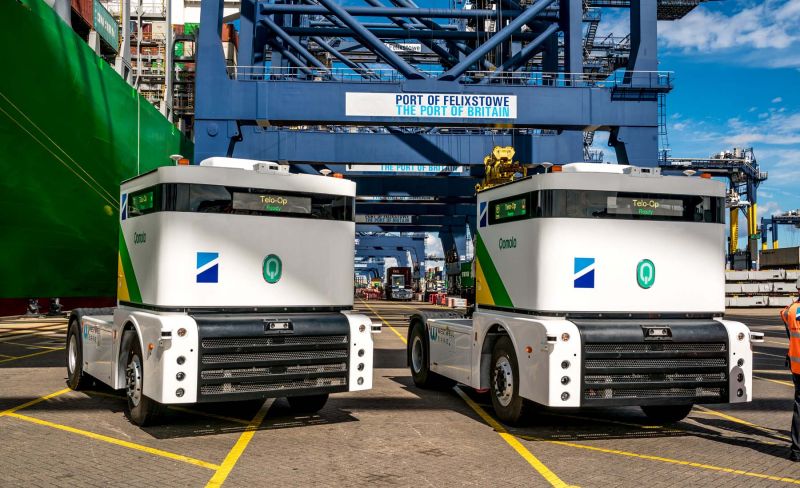 Port of Felixstowe deploys first autonomous trucks. Image: Hutchison Ports