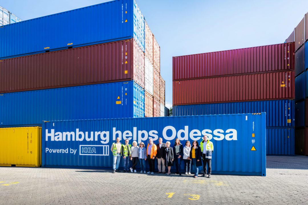 HHLA transports needed aid supplies to Odessa. Image: Port of Hamburg