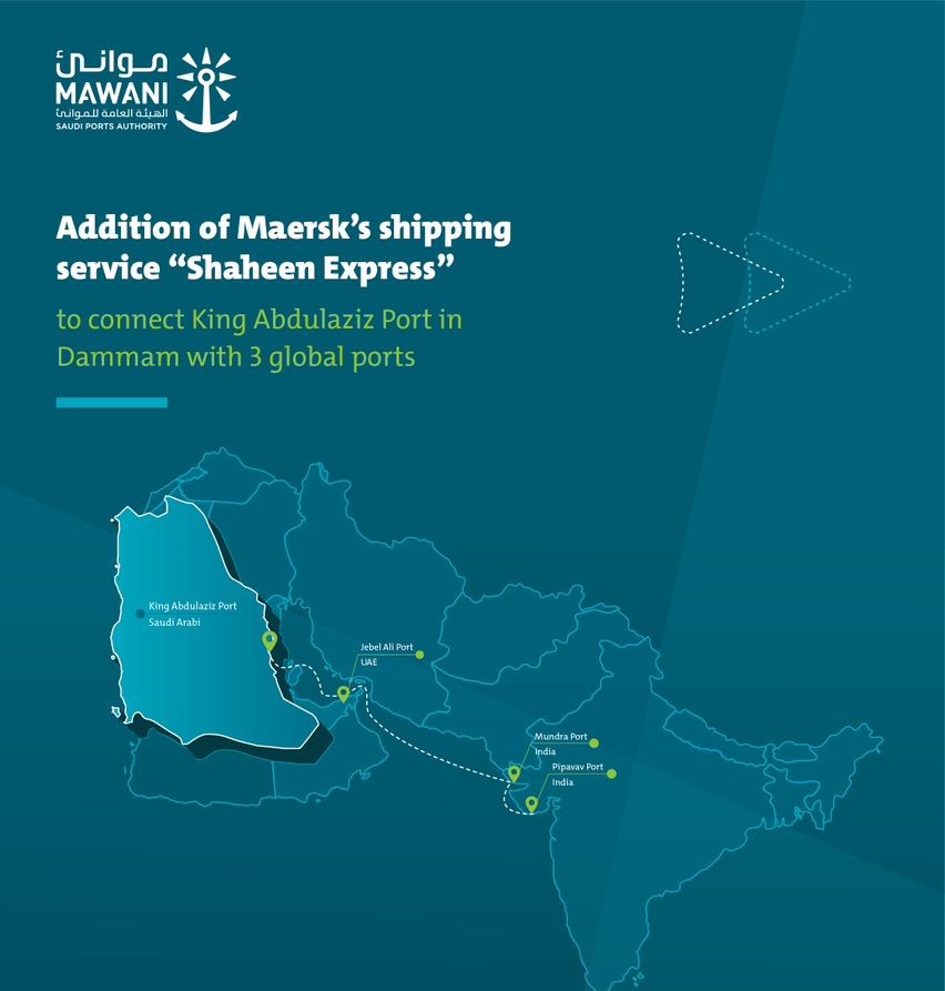 Mawani adds shipping service to connect King Abdulaziz Port globally. Image: Saudi Ports Authority