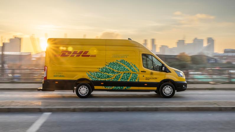 Ford Pro and DHL together to accelerate the deployment of electrified vans. Image: DHL
