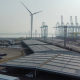 Wind and solar energy operations at a finished-vehicle logistics terminal. Image: NYK Line