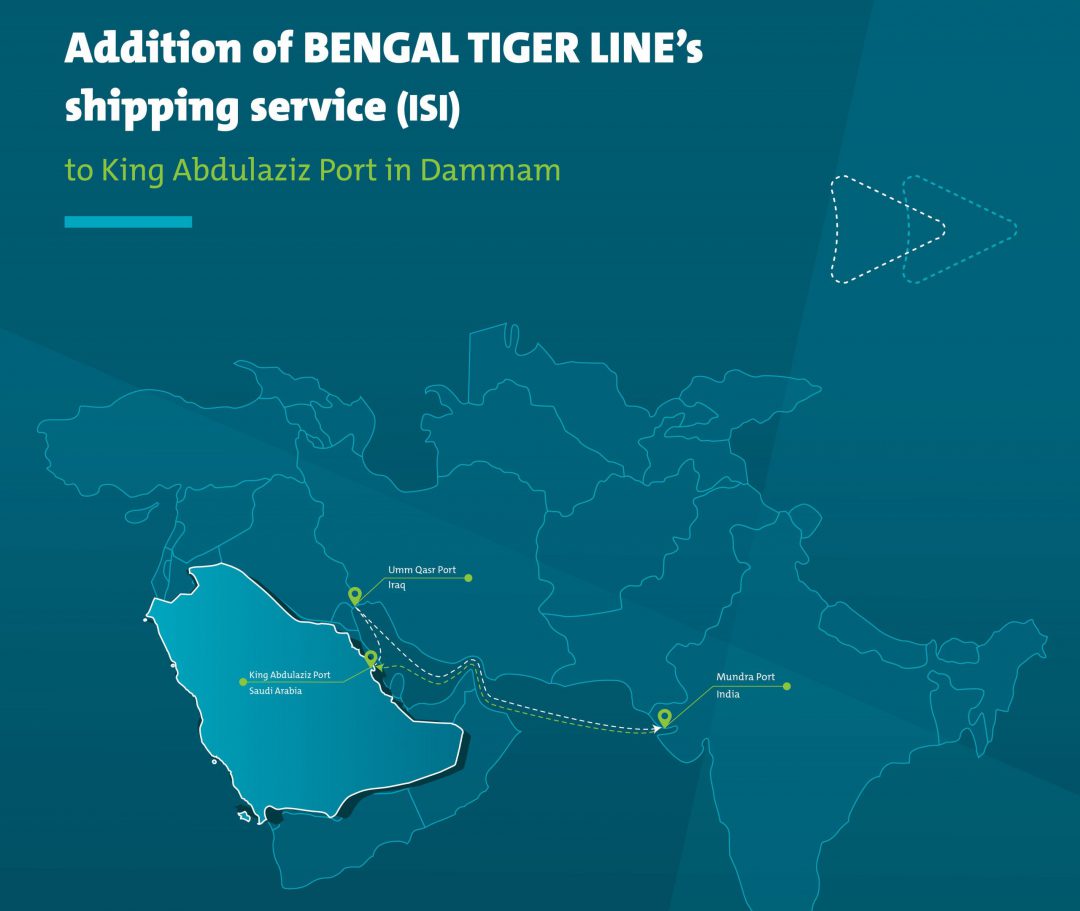 Mawani's new service to connect King Abdulaziz Port to India and Iraq. Image: Saudi Ports Authority