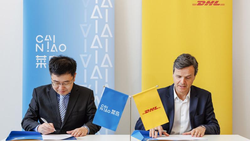 DHL eCommerce and Cainiao Network sign an agreement. Image: DHL