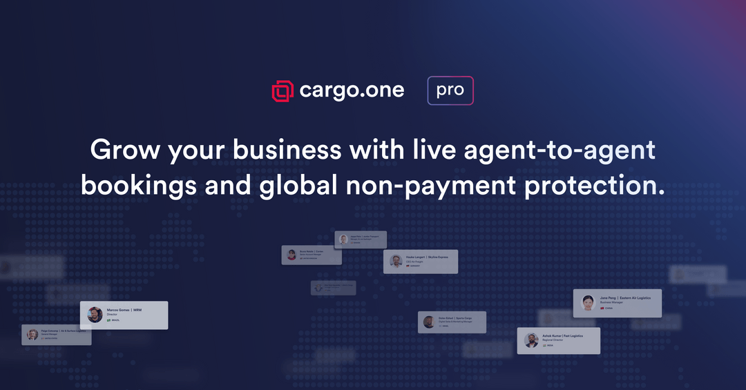 cargo.one launches cargo.one pro for quick digital agent-to-agent bookings. Image: cargo.one
