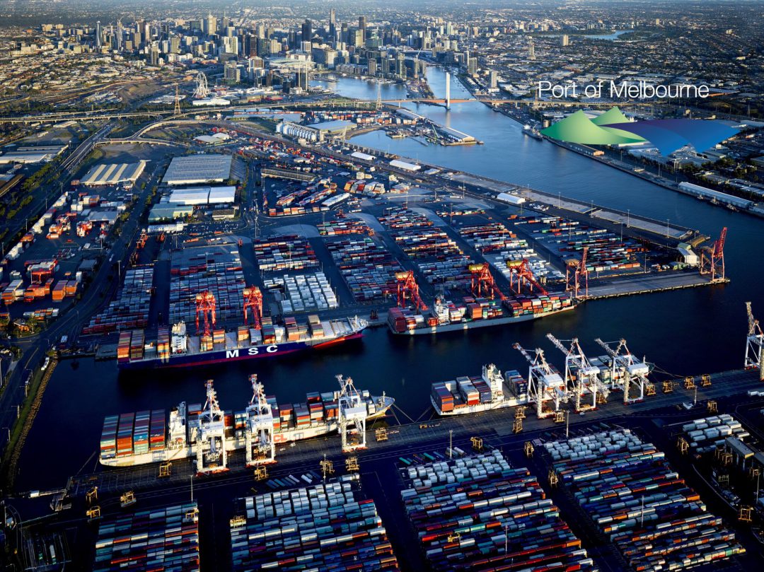 Green methanol MoU signed with Melbourne port. Image: Port of Melbourne