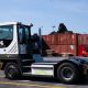 The Hydrogen Terminal Tractor disembarks at the Port of Valencia. Image: Port Authority of Valencia