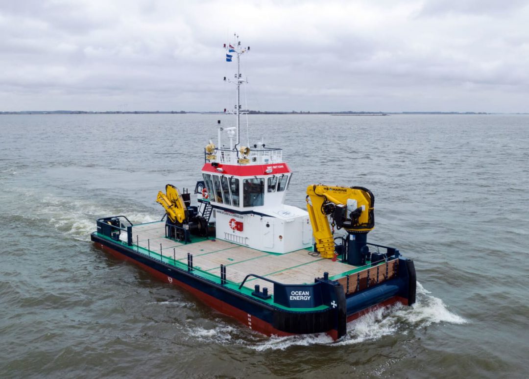 Damen delivers new Multi Cat 2309 workboat, named Ocean Energy. Image: Damen