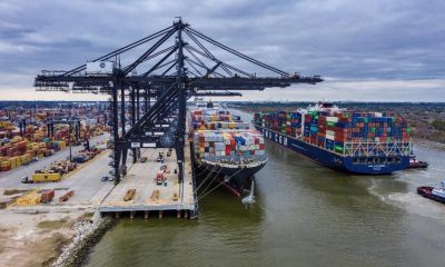 Steady container activity across Port Houston's docks in March. Image: Port Houston