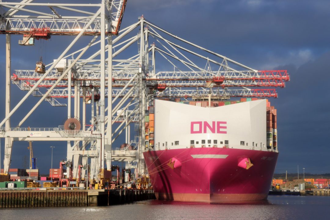 DP World sets new Southampton record for handling containers on ship. Image: DP World