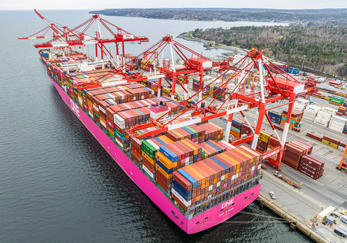 The first of the upsized EC5 vessels has arrived at the Port of Halifax. Image: Port of Halifax