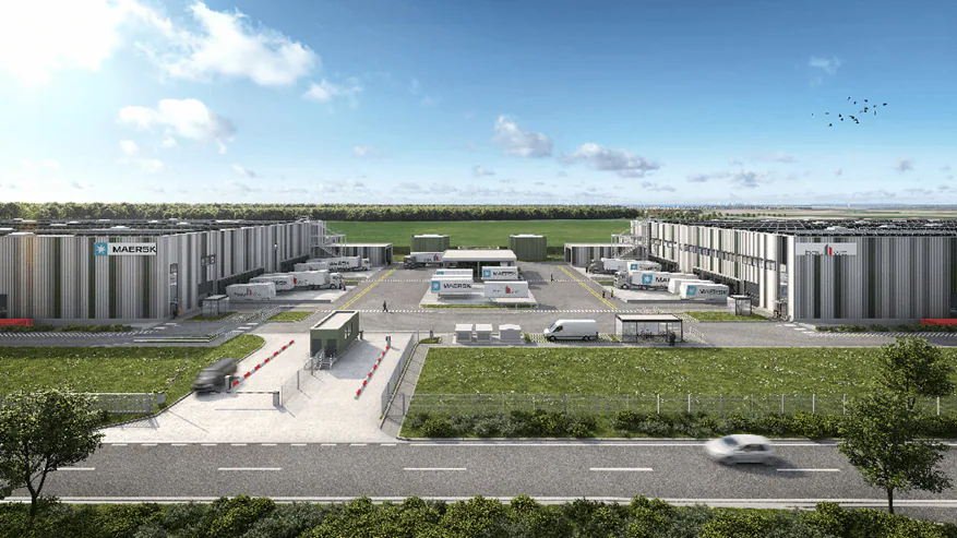 Maersk announces new warehouse for electric car batteries near Hanover. Image: Maersk