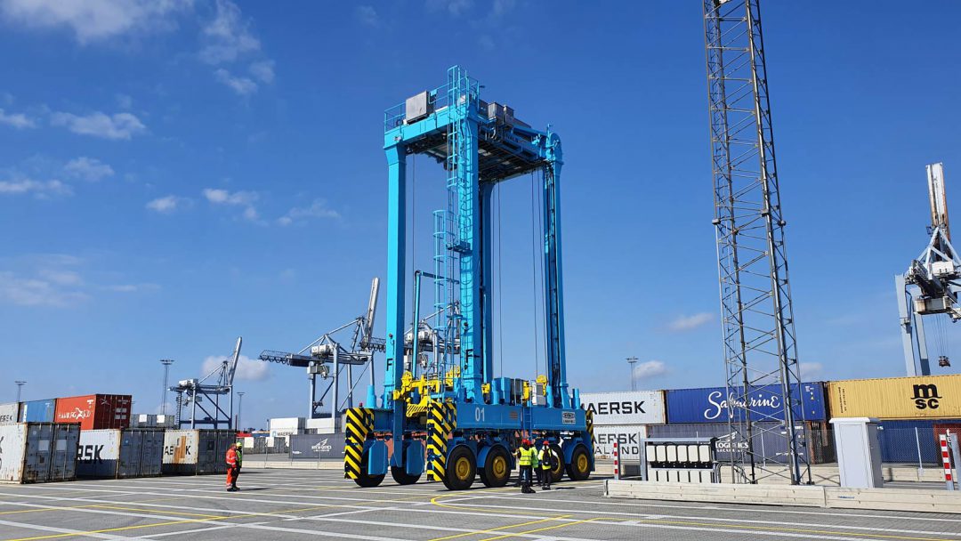 APM Terminals ramps up testing of automated straddle carriers in Aarhus. Image: APM Terminals