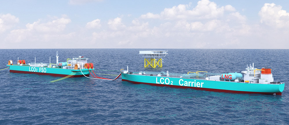 MOL acquired the approval in principle for a liquefied CO2 carrier. Image: MOL
