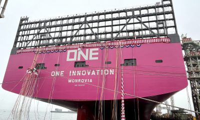 ONE takes delivery of first 24,000-TEU container ship, ONE INNOVATION. Image: ONE