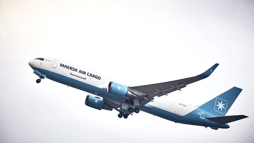 Maersk increases cargo flight frequencies and adds new flights. Image: Maersk