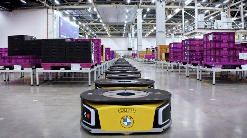 Geek+ drives automation of advanced BMW-producing plant in China. Image: Geek+